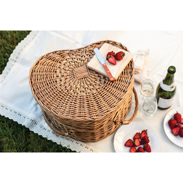 August Grove® Heart Picnic Basket & Reviews Wayfair